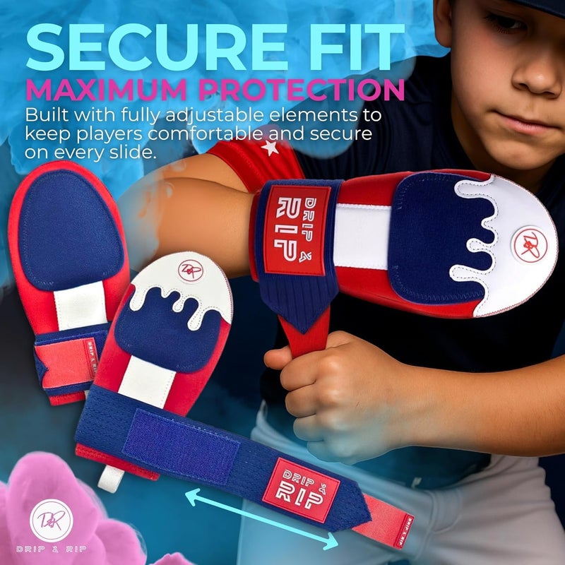 Drip & Rip Sliding Mitt Youth for Baseball & Softball - Ice Cream Sliding Mitt Design with Hand Protection - Base Running, Breathable, Durable, Ambidextrous - Ages 10+ - Image 4
